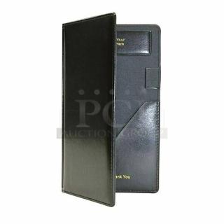 BRAND NEW! Tablecraft Commercial Black Vinyl 5"x9" Check Presentation Holder/Server Book! With Gold Imprint! Model: 59BK! 5X Your Bid!