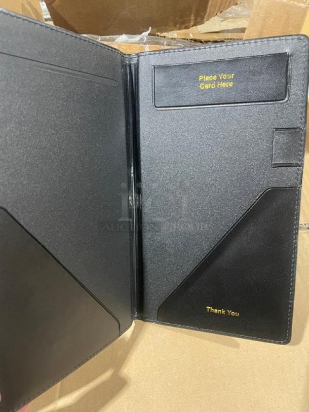BRAND NEW! Tablecraft Commercial Black Vinyl 5"x9" Check Presentation Holder/Server Book! With Gold Imprint! Model: 59BK! 5X Your Bid! - Image 3 of 4