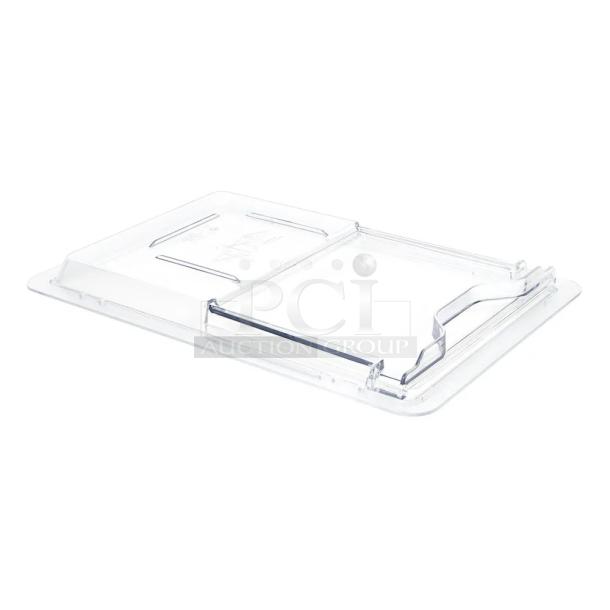 BRAND NEW! Cambro Camwear Series Commercial Clear Polycarbonate 18"x12" Food Storage Container Sliding Lid/Covers! 4 Per Case! Model: 1218SCCW135! ALL ONE MONEY! - Image 1 of 6