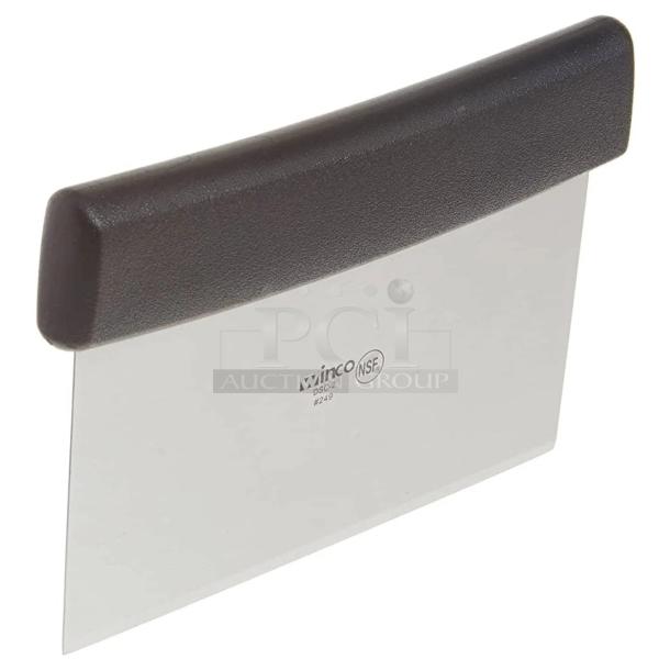 BRAND NEW! Winco Commercial Stainless Steel Handheld Dough Scraper! With Black Grip Handle! Model: DSC-2! 4X Your Bid! - Image 1 of 3