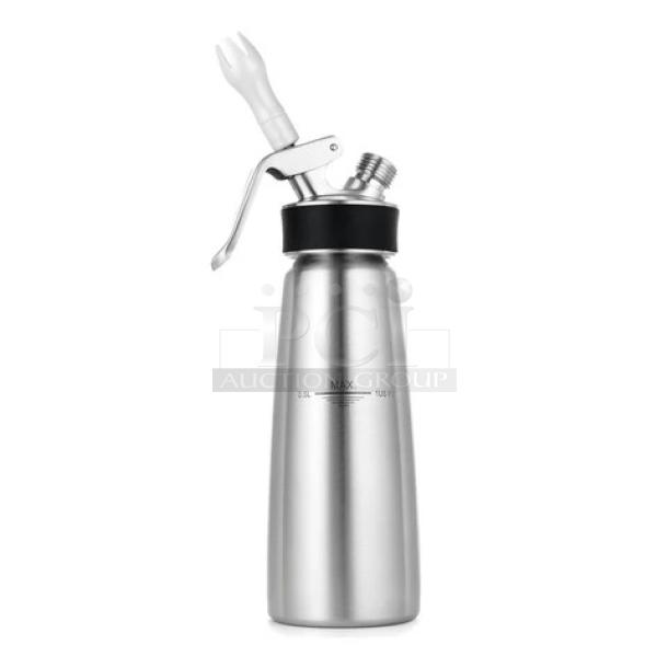 BRAND NEW! iSi Cream-Profi-Whip Series Commercial Stainless Steel Professional 1 Pint Handheld Whipped Cream Dispenser! With Tulip & Straight Tip Attachments! Model: 163001! 2X Your Bid! - Image 1 of 7