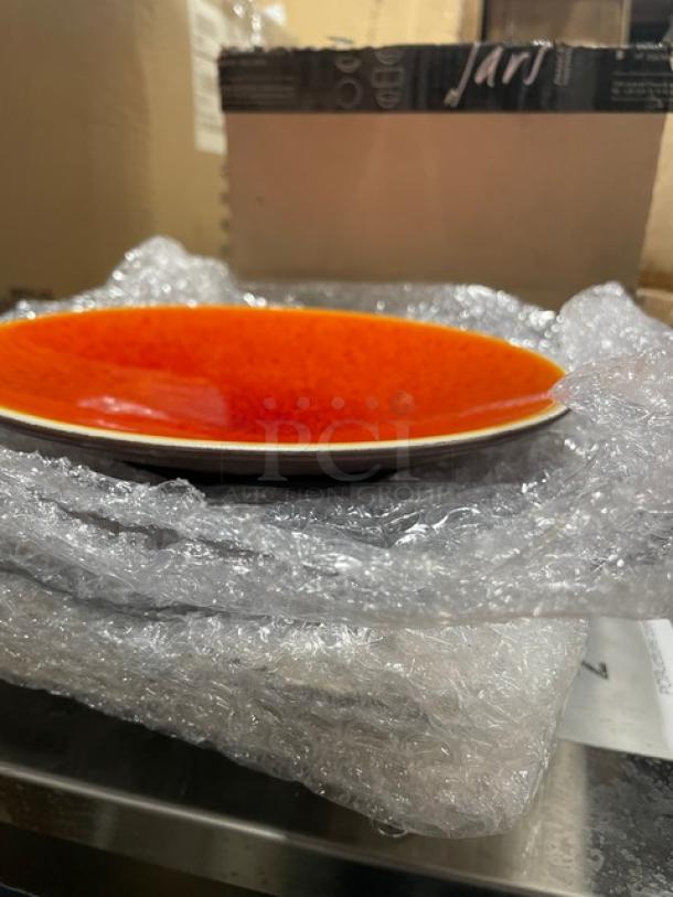 BRAND NEW! Jars Ceramics Tourron Collection Commercial Orange Dessert Plates! 4/Case! Model: JA950783! ALL ONE MONEY! - Image 3 of 6