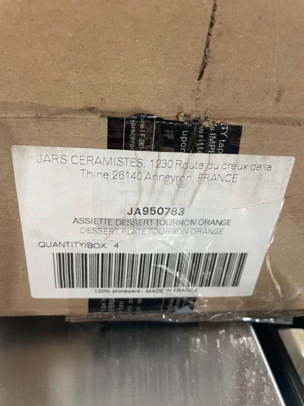 BRAND NEW! Jars Ceramics Tourron Collection Commercial Orange Dessert Plates! 4/Case! Model: JA950783! ALL ONE MONEY! - Image 6 of 6