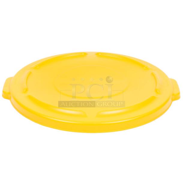 BRAND NEW! Rubbermaid BRUTE Series Commercial Yellow Round 32 Gal. Trash Lid/Cover! Model: FG263100YEL! 5X Your Bid! - Image 1 of 4