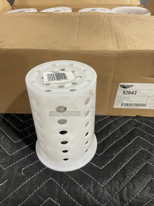 BRAND NEW! Vollrath Commercial White Heavy-Duty Round Perforated Flatware/Silverware Cylinders! Model: 52643! 12X Your Bid! - Image 4 of 6