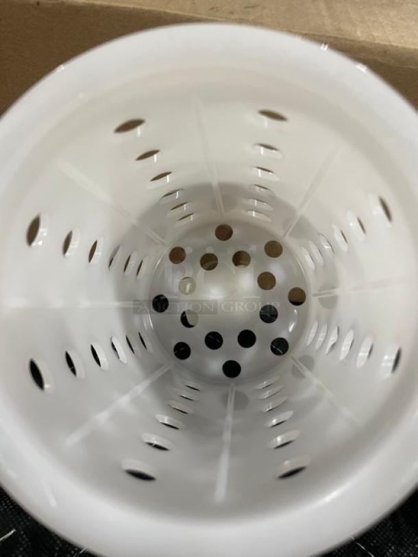 BRAND NEW! Vollrath Commercial White Heavy-Duty Round Perforated Flatware/Silverware Cylinders! Model: 52643! 12X Your Bid! - Image 5 of 6