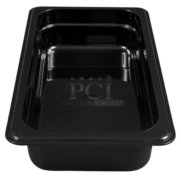 BRAND NEW! Cambro H-Pan Collection Commercial Black High Heat 1/3 Size Food Pans! Model: 32HP110! 6X Your Bid! - Image 1 of 5