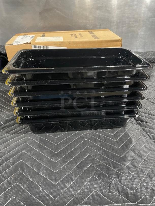 BRAND NEW! Cambro H-Pan Collection Commercial Black High Heat 1/3 Size Food Pans! Model: 32HP110! 6X Your Bid! - Image 2 of 5