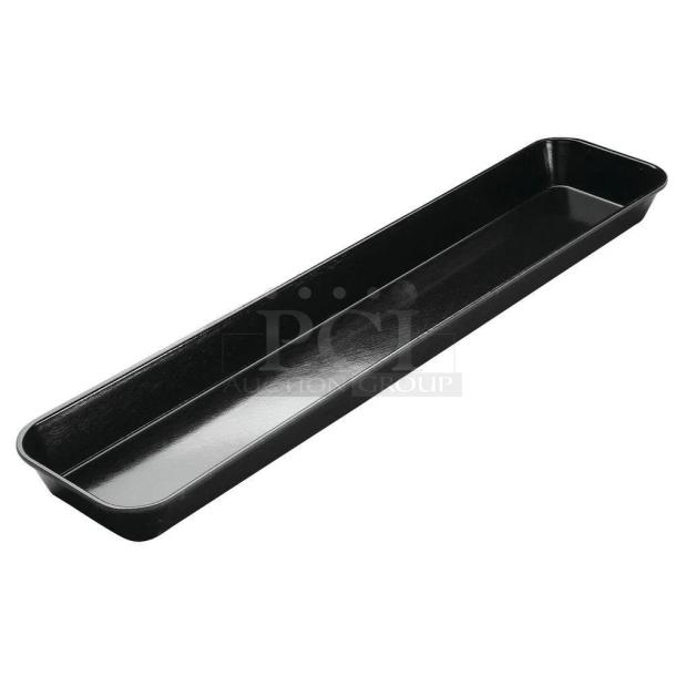 BRAND NEW! Cambro Commercial Black Fiberglass 6-9/16" x 30" x 2" Rectangular Market Display Tray/Pan! Model: 6302MT110! 9X Your Bid! - Image 1 of 5