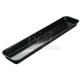 BRAND NEW! Cambro Commercial Black Fiberglass 6-9/16" x 30" x 2" Rectangular Market Display Tray/Pan! Model: 6302MT110! 9X Your Bid!