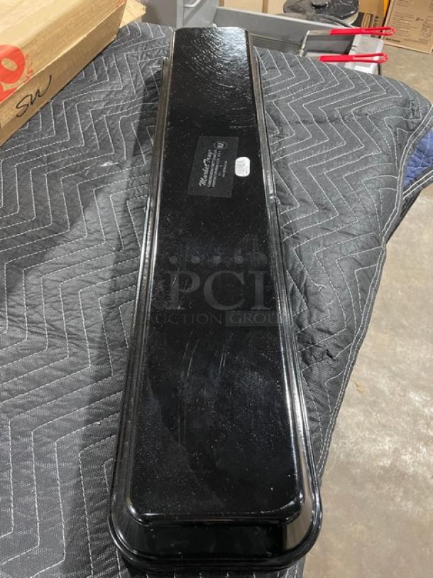 BRAND NEW! Cambro Commercial Black Fiberglass 6-9/16" x 30" x 2" Rectangular Market Display Tray/Pan! Model: 6302MT110! 9X Your Bid! - Image 3 of 5