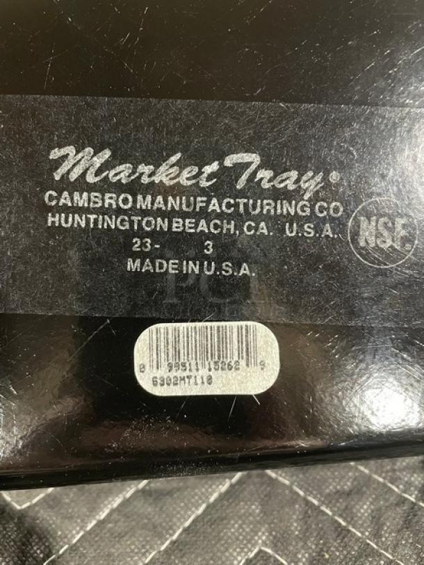 BRAND NEW! Cambro Commercial Black Fiberglass 6-9/16" x 30" x 2" Rectangular Market Display Tray/Pan! Model: 6302MT110! 9X Your Bid! - Image 5 of 5