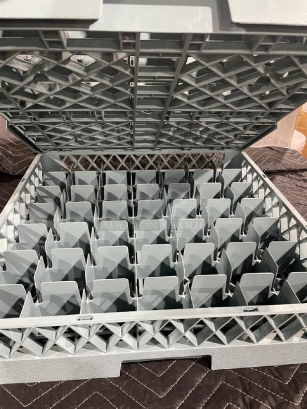BRAND NEW! Noble Products Commercial Gray Full-Size 49 Compartment Stackable Glass Racks! Model: 274RK49! 2X Your Bid! - Image 3 of 5