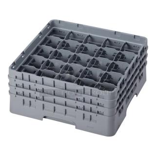BRAND NEW! Cambro Camrack Series Commercial Gray 6-7/8" High Customizable 25 Compartment Glass Rack! With 3 Extenders! Model: 25S638151! 3X Your Bid!