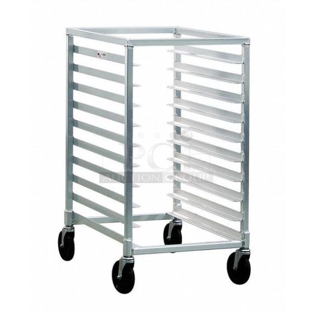 BRAND NEW! New Age Industrial Commercial Aluminum Open Top Half-Size End Load Bun/Sheet Pan Rack! With Casters! Model: 1312! - Image 1 of 5