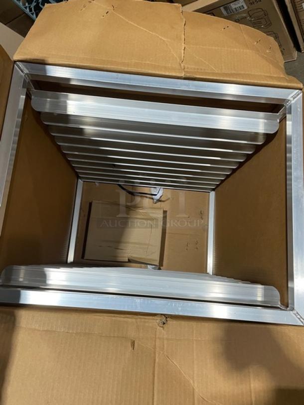 BRAND NEW! New Age Industrial Commercial Aluminum Open Top Half-Size End Load Bun/Sheet Pan Rack! With Casters! Model: 1312! - Image 3 of 5