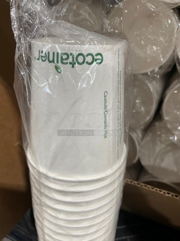 BRAND NEW! Graphic Packaging Ecotainer Series Commercial White 10 Oz. Paper Hot Cups! 1,000/Case! Model: SMME-10! - Image 2 of 4