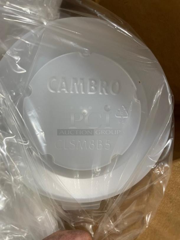 BRAND NEW! Cambro CamLids Series Commercial Clear Round Disposable Lids! 1500/Case! Model: CLSM8B5190! - Image 3 of 5