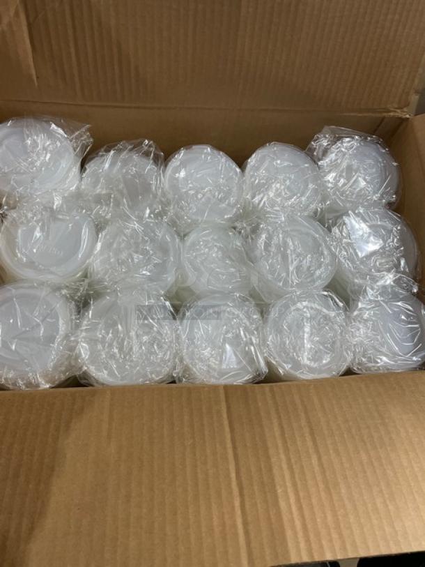 BRAND NEW! Cambro CamLids Series Commercial Clear Round Disposable Lids! 1500/Case! Model: CLSM8B5190! - Image 4 of 5