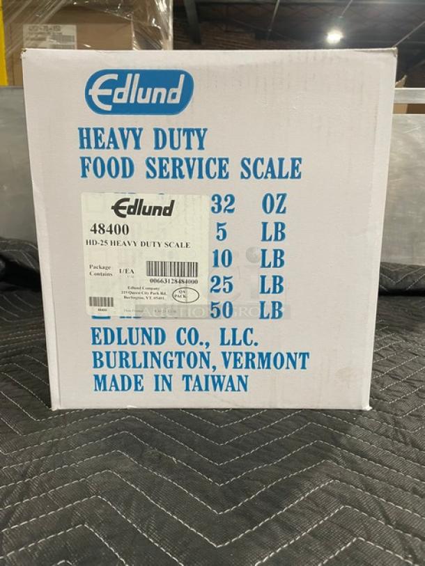 BRAND NEW! Edlund! 2023 Late Model! Commercial Stainless-Steel Heavy-Duty Countertop 25 Lb. Mechanical Dial Food Service Portion Scale! Model: HD-25! - Image 2 of 3