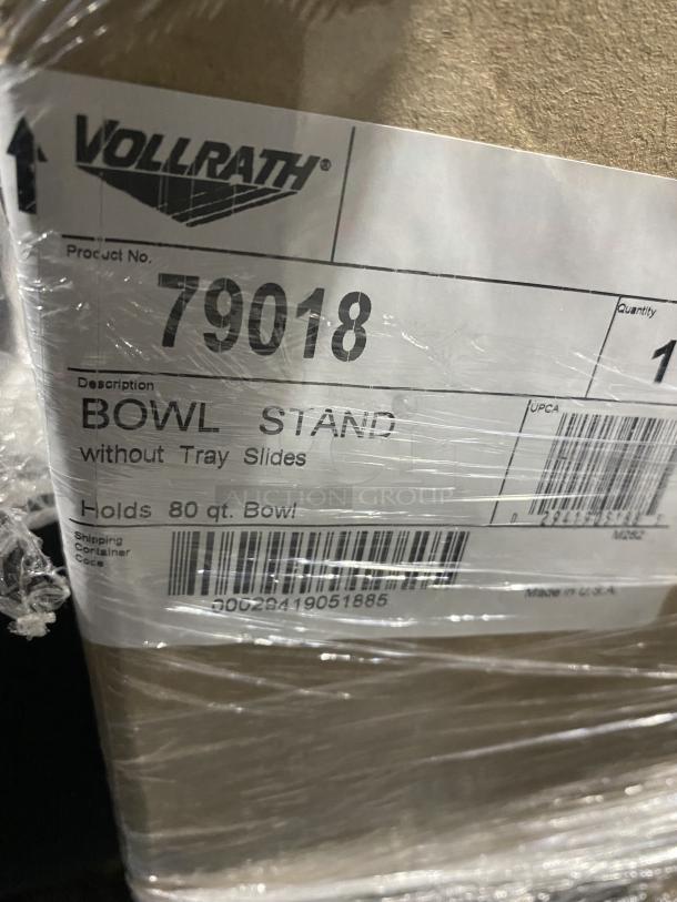 BRAND NEW! Vollrath Commercial Stainless Steel Mobile 80 Qt. Mixing Bowl Stand! Model: 79018! On Casters! - Image 6 of 6
