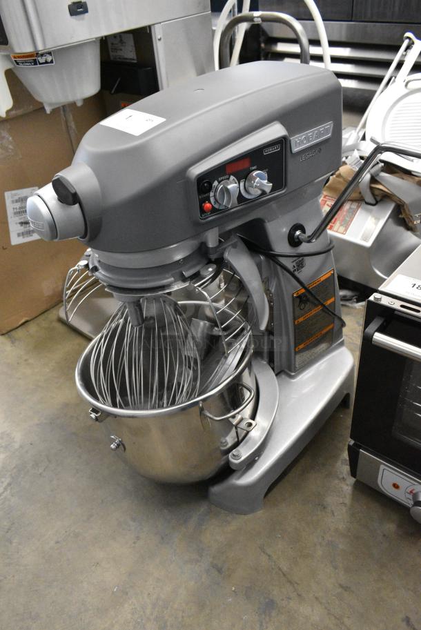BRAND NEW SCRATCH AND DENT! Hobart Legacy HL200 Metal Commercial Countertop 20 Quart Planetary Dough Mixer w/ Stainless Steel Mixing Bowl, Bowl Guard, Whisk and Paddle Attachments. 100-120 Volts, 1 Phase. Tested and Working! - Image 6 of 15