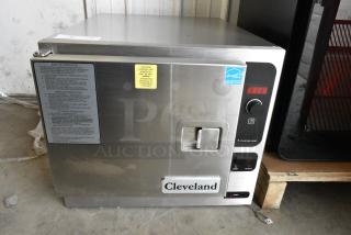 BRAND NEW SCRATCH AND DENT! 2024 Cleveland 22CET3.1 Stainless Steel Commercial Electric Powered SteamChef 3 Pan Electric Countertop Steamer. 208/220-240 Volts, 3 Phase.