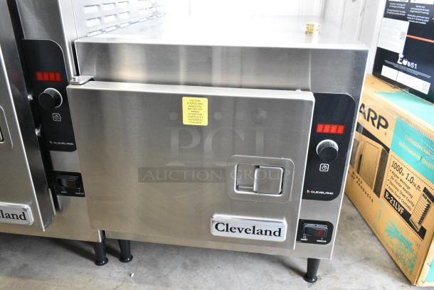 BRAND NEW SCRATCH AND DENT! 2024 Cleveland 21CET8 Stainless Steel Commercial Electric Powered SteamCraft Ultra 3 Pan Electric Countertop Steamer. 208 Volts, 3 Phase. - Image 1 of 6