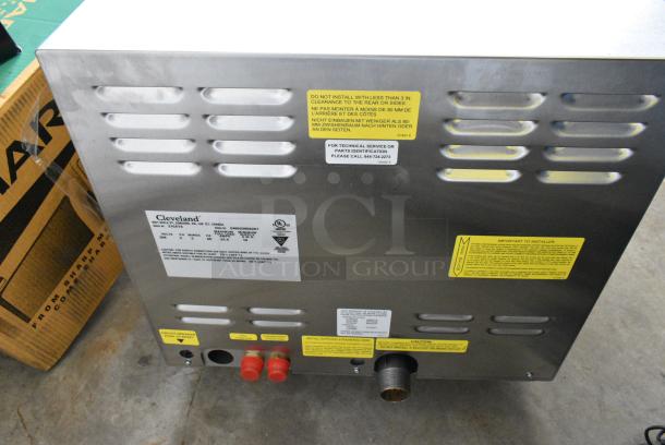 BRAND NEW SCRATCH AND DENT! 2024 Cleveland 21CET8 Stainless Steel Commercial Electric Powered SteamCraft Ultra 3 Pan Electric Countertop Steamer. 208 Volts, 3 Phase. - Image 5 of 6