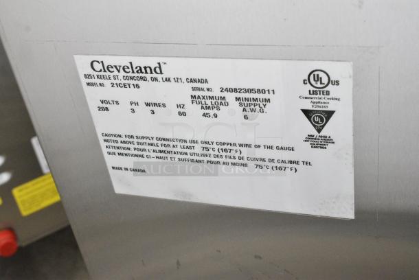 BRAND NEW SCRATCH AND DENT! 2024 Cleveland 21CET16 Stainless Steel Commercial Electric Powered SteamCraft Ultra 5 Pan Electric Countertop Steamer. 208 Volts, 3 Phase. - Image 6 of 6