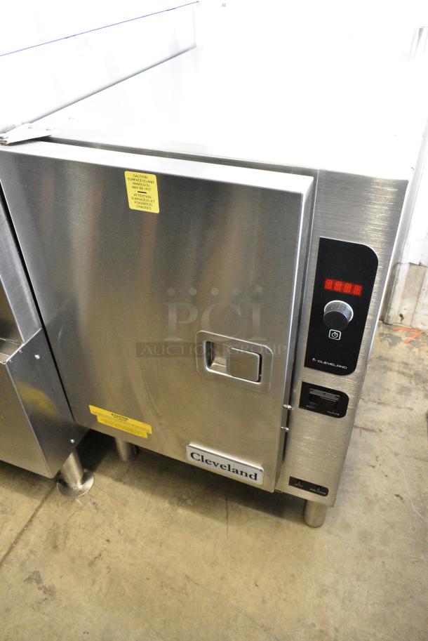 BRAND NEW SCRATCH AND DENT! 2024 Cleveland 22CCT6 Stainless Steel Commercial Electric Powered SteamChef 6 Pan Electric Countertop Connectionless Convection Steamerr. 208/220-240 Volts, 3 Phase. - Image 1 of 6