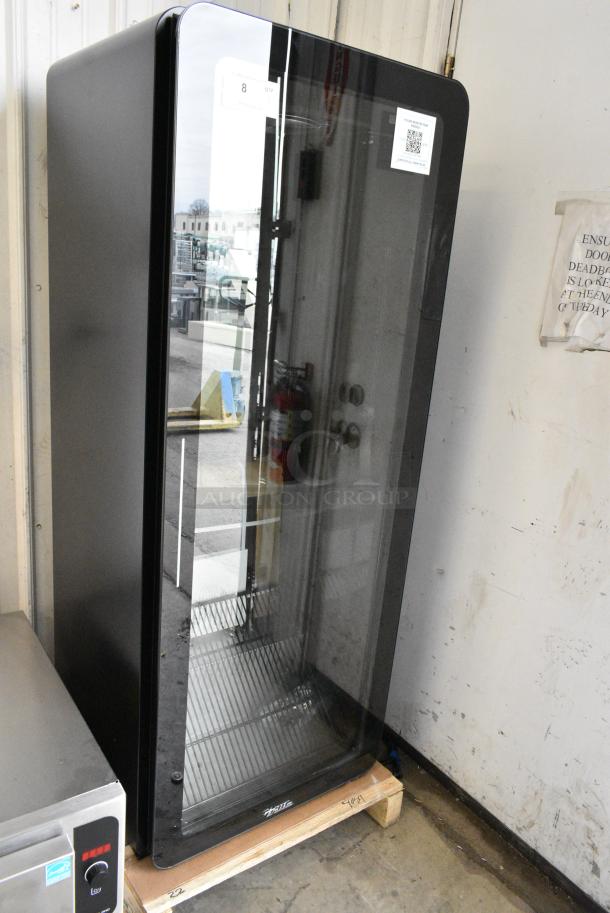 BRAND NEW SCRATCH AND DENT! 2024 True CVM-13-HC 24 7/8" Black Refrigerated Contemporary Glass Door Merchandiser with LED Lighting. 115 Volts, 1 Phase. Tested and Working! - Image 4 of 10