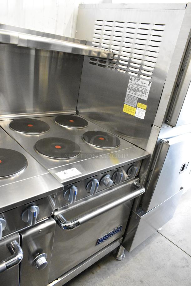 BRAND NEW SCRATCH AND DENT! Imperial Range IR-4-E Stainless Steel Commercial Pro Series 24" Space Saver Electric Range with 4 Round Plates and 20" Oven. 208 Volts, 3 Phase. - Image 3 of 10