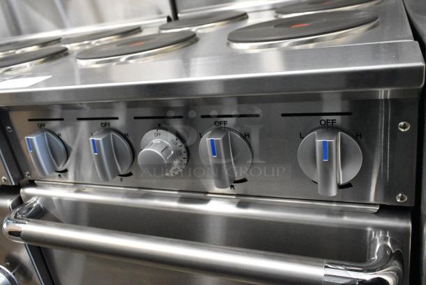 BRAND NEW SCRATCH AND DENT! Imperial Range IR-4-E Stainless Steel Commercial Pro Series 24" Space Saver Electric Range with 4 Round Plates and 20" Oven. 208 Volts, 3 Phase. - Image 5 of 10