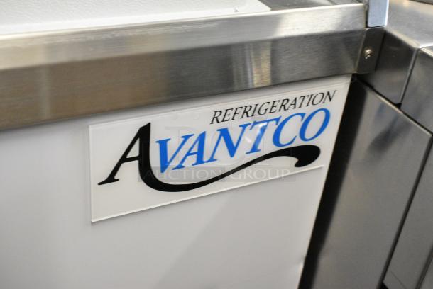 BRAND NEW SCRATCH AND DENT! 2023 Avantco 178CPW47HC Metal Commercial 47 1/8" 8 Tub White Deluxe Ice Cream Dipping Cabinet. 115 Volts, 1 Phase. Tested and Working! - Image 3 of 7