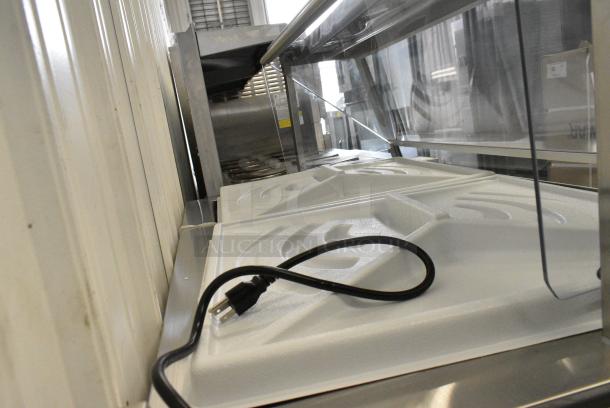 BRAND NEW SCRATCH AND DENT! 2023 Avantco 178CPW47HC Metal Commercial 47 1/8" 8 Tub White Deluxe Ice Cream Dipping Cabinet. 115 Volts, 1 Phase. Tested and Working! - Image 5 of 7