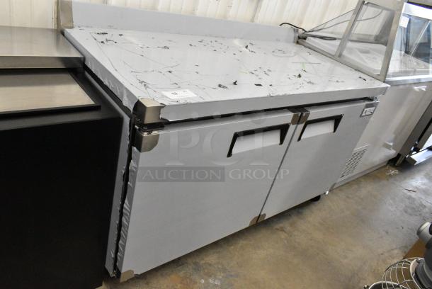 BRAND NEW SCRATCH AND DENT! Avantco 178AWT60R Stainless Steel Commercial 60" Worktop Refrigerator with 3 1/2" Backsplash on Commercial Casters. 115 Volts, 1 Phase. Tested and Working! - Image 1 of 9