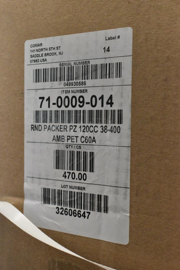 2 BRAND NEW SCRATCH AND DENT! Items Including Comar 71-0005-016 225cc (7.6 oz.) Dark Amber Packer Bottle - 335/Case 500PK225A and Comar 71-0009-014 120cc (4 oz.) Dark Amber Packer Bottle - 470/Case. 2 Times Your Bid! Stock Picture Used for Gallery - Image 4 of 6