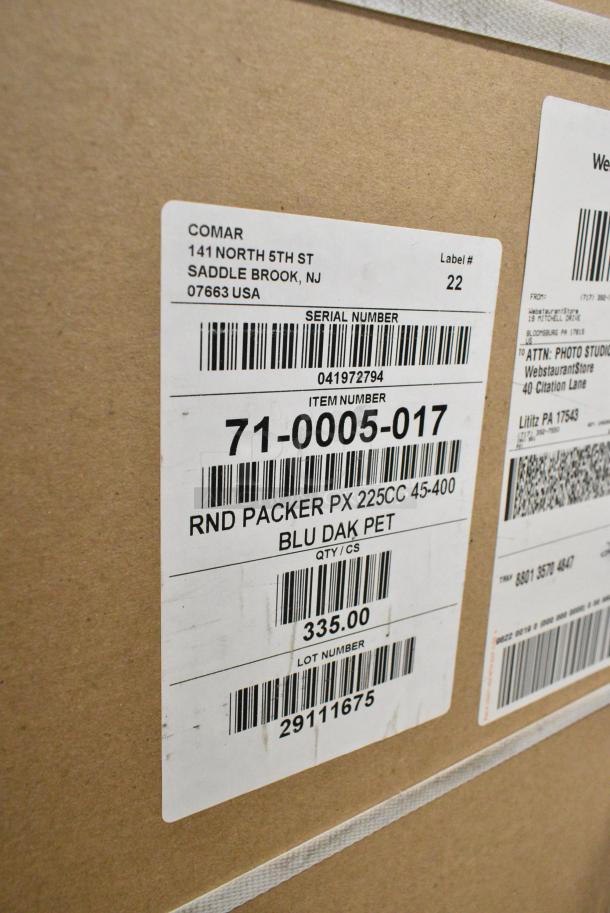 2 BRAND NEW SCRATCH AND DENT! Items Including Comar 71-0009-016  and C120cc (4 oz.) Blue PET Packer Bottle - 470/Case 500PK120B and Comar 71-0005-017 225cc (7.5 oz.) Blue PET Packer Bottle - 335/Case 500PK225B. 2 Times Your Bid! Stock Picture Used for Gallery - Image 4 of 4