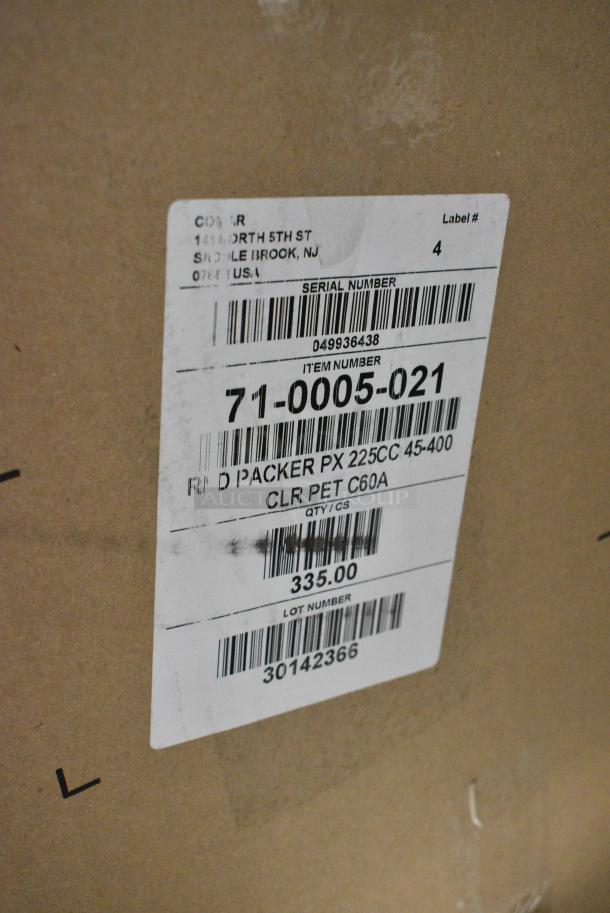 2 BRAND NEW SCRATCH AND DENT! Items Including Comar 71-0005-021 225cc (7.6 oz.) Clear PET Packer Bottle - 335/Case 500PK225C and Comar 71-0005-018 225cc (7.5 oz.) Green PET Packer Bottle - 335/Case 500PK225G. 2 Times Your Bid! Stock Picture Used for Gallery - Image 3 of 4