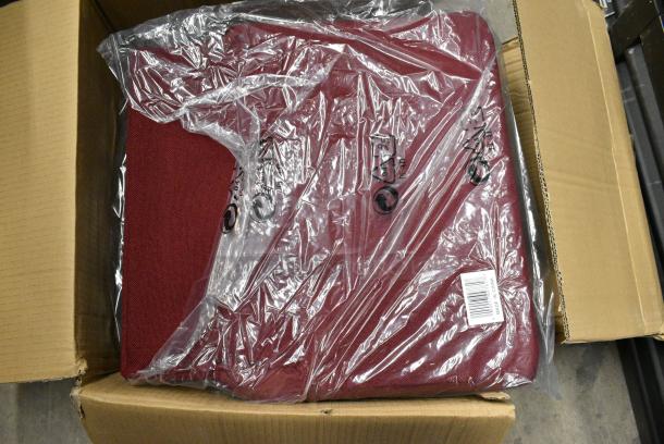 12 BRAND NEW SCRATCH AND DENT! Metal Chairs w/ Maroon Seat and Back Rests. 12 Times Your Bid! - Image 4 of 6