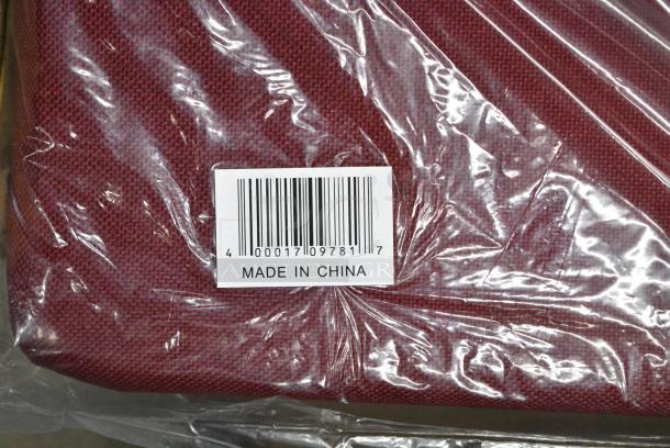 12 BRAND NEW SCRATCH AND DENT! Metal Chairs w/ Maroon Seat and Back Rests. 12 Times Your Bid! - Image 5 of 6