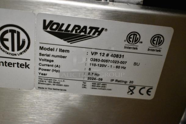 BRAND NEW SCRATCH AND DENT! Vollrath VP12 40831 Stainless Steel Commercial Countertop Medium Vacuum Packaging Machine with 12" Sealing Bar. 110-120 Volts, 1 Phase. Cannot Test Due To Missing Plug Receiver - Image 6 of 6