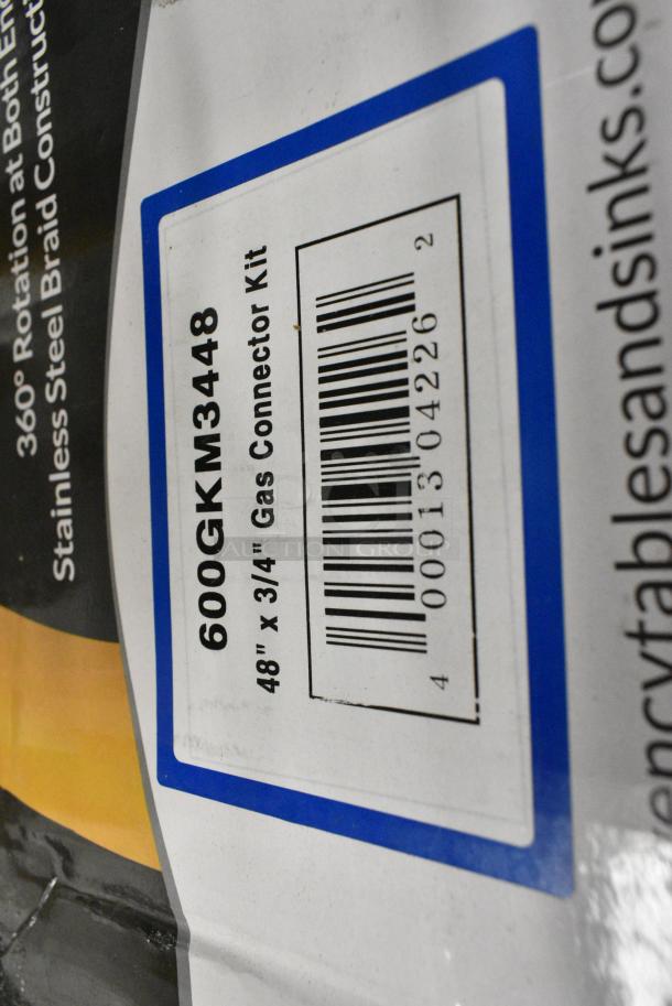 BRAND NEW SCRATCH AND DENT! Regency 600GKM3448 48" Mobile Gas Connector Hose Kit with 2 Elbows, Full Port Valve, Restraining Device, and Quick Disconnect - 3/4" - Image 3 of 3