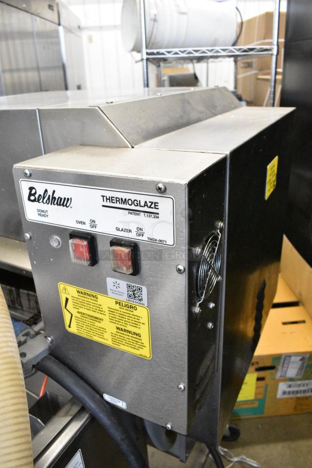 Belshaw Adamatic TG50 Stainless Steel Commercial Floor Style Thermoglaze Icing Machine on Commercial Casters. 208 Volts, 1 Phase. - Image 9 of 13
