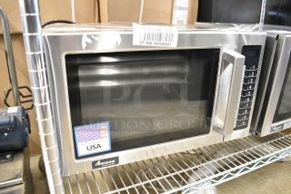 2021 Amana RCS10TS Stainless Steel Commercial Countertop Microwave Oven. 120 Volts, 1 Phase.