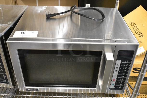 2020 Amana RCS10TS Stainless Steel Commercial Countertop Microwave Oven. 120 Volts, 1 Phase. - Image 1 of 6