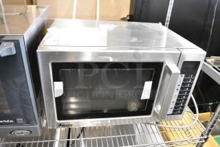 2017 Amana RCS10TS Stainless Steel Commercial Countertop Microwave Oven. 120 Volts, 1 Phase.