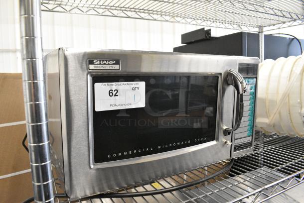 2022 Sharp R-21LVF Stainless Steel Commercial Countertop Microwave Oven. 120 Volts, 1 Phase. - Image 1 of 7