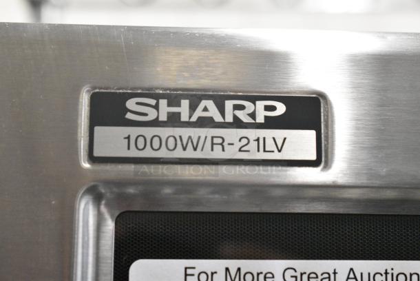 2022 Sharp R-21LVF Stainless Steel Commercial Countertop Microwave Oven. 120 Volts, 1 Phase. - Image 6 of 7